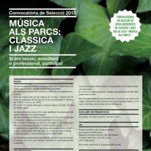 Convocatoria de selección de jóvenes intérpretes de clásica y jazz para el ciclo 